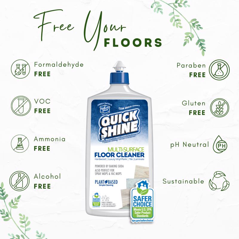 Holloway House Quick Shine Fresh Scent Multi-Surface Floor Cleaner Liquid 27 oz, Pack of 6