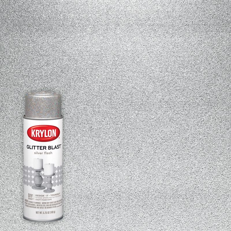 Krylon Glitter Blast Silver Flash Spray Paint 5.75 oz, Pack of 6, Pack of 6