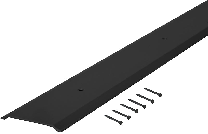M-D 11822 Flat Top Threshold, 36 in L, 1-3/4 in W, Aluminum, Black