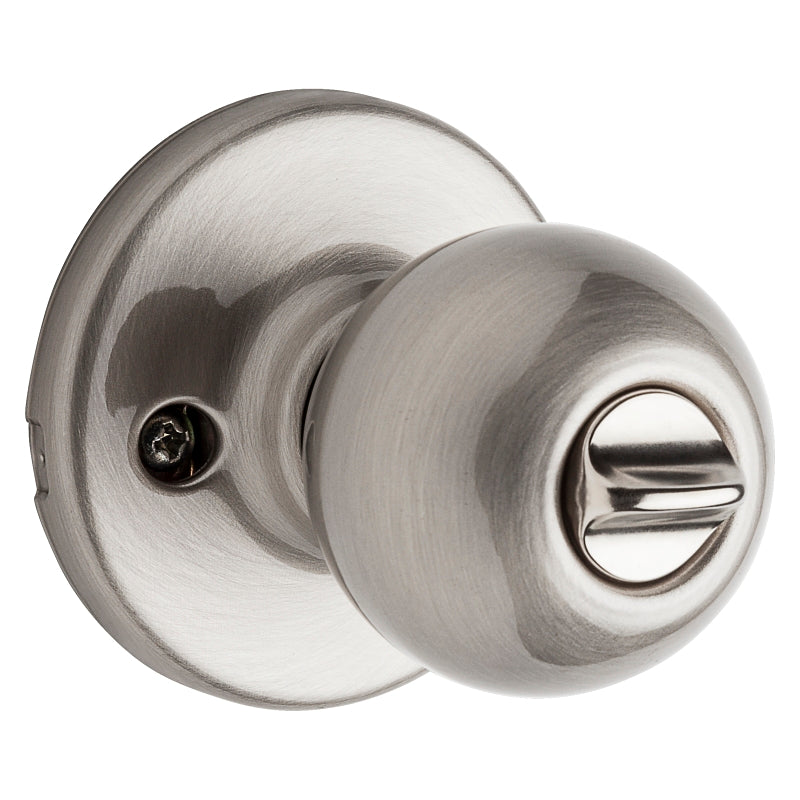 Kwikset 400P15RCLRCSK3BX Entry Knob, Satin Nickel, K3 Keyway, Residential, 3 Grade, Pack of 3