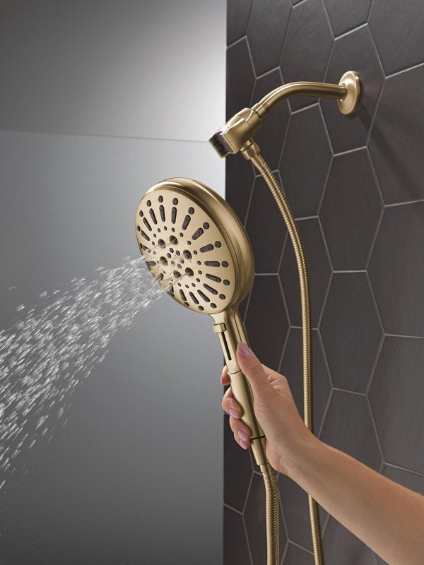 Delta Lumicoat, SureDock 54910-CZ-PR-PK Magnetic Hand Shower, 1/2 in Connection, 1.75 gpm, 7-Spray Function, Metal