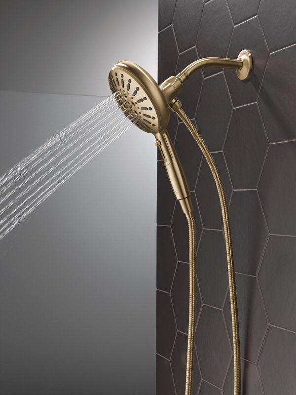 Delta Lumicoat, SureDock 54910-CZ-PR-PK Magnetic Hand Shower, 1/2 in Connection, 1.75 gpm, 7-Spray Function, Metal