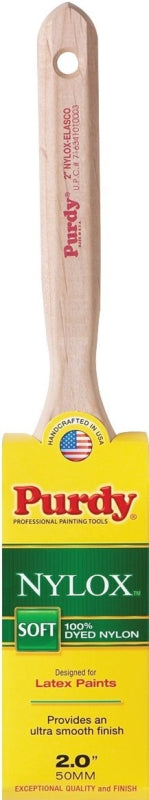 Purdy 100220 Trim Brush, Hardwood Handle, 2 in W, Nylon Bristle, Fluted Handle