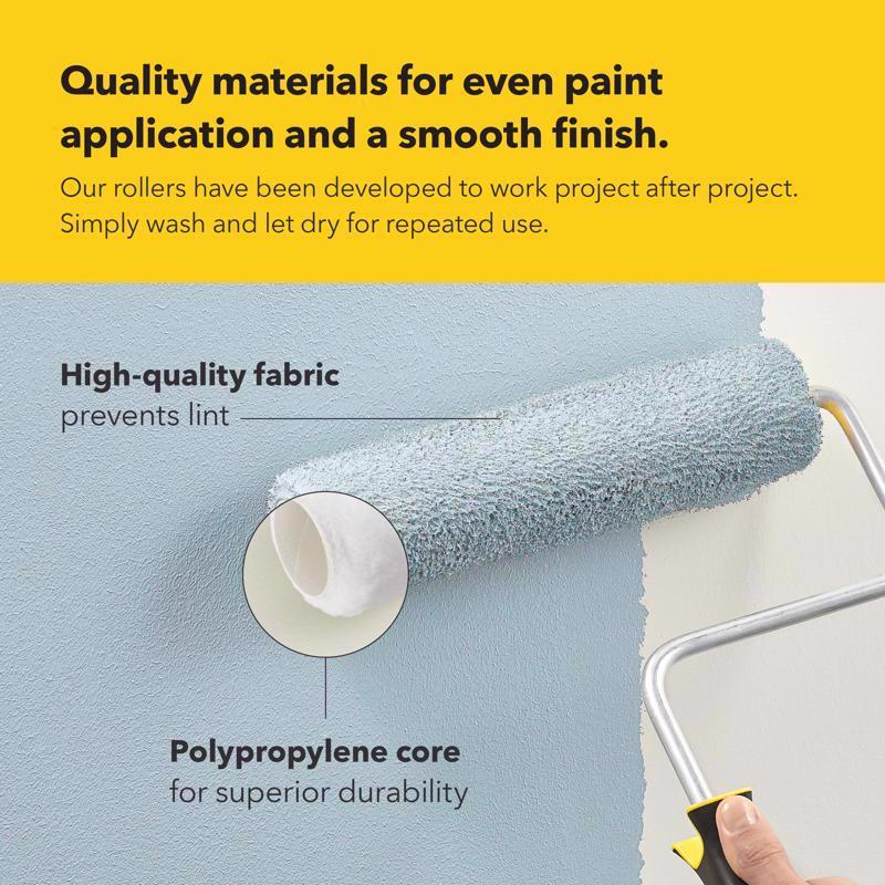 Purdy White Dove Woven Fabric 6.5 in. W X 3/8 in. Jumbo Mini Paint Roller Cover 2 pk