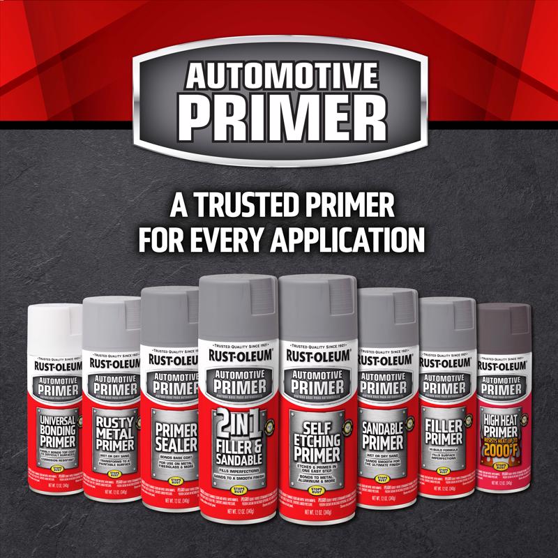 Rust-Oleum Automotive Flat Black Automotive Sandable Primer Spray 12 oz
