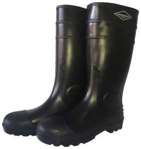 Diamondback L-G06B11 Knee Boots, 11, Black, PVC, Slip-On Boots