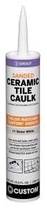 Custom PC1110S-6 Caulk, Snow White, 24 hr Curing, >50 deg F, 10.5 oz Cartridge