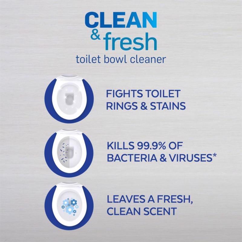 Lysol Fresh Scent Toilet Bowl Cleaner 24 oz Liquid, Pack of 9