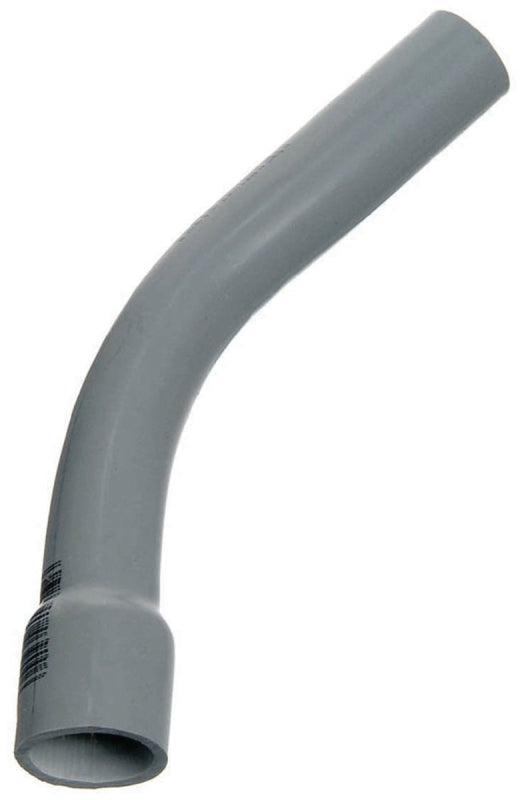 Carlon UA7AKB-CAR Elbow, 2-1/2 in Trade Size, 45 deg Angle, SCH 40 Schedule Rating, PVC, Bell, Gray