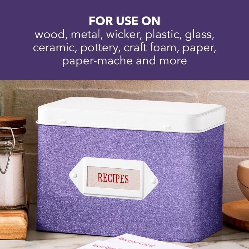 Krylon K03813A00 Craft Spray Paint, Glitter, Grape Glitz, 5.75 oz, Can, Pack of 6