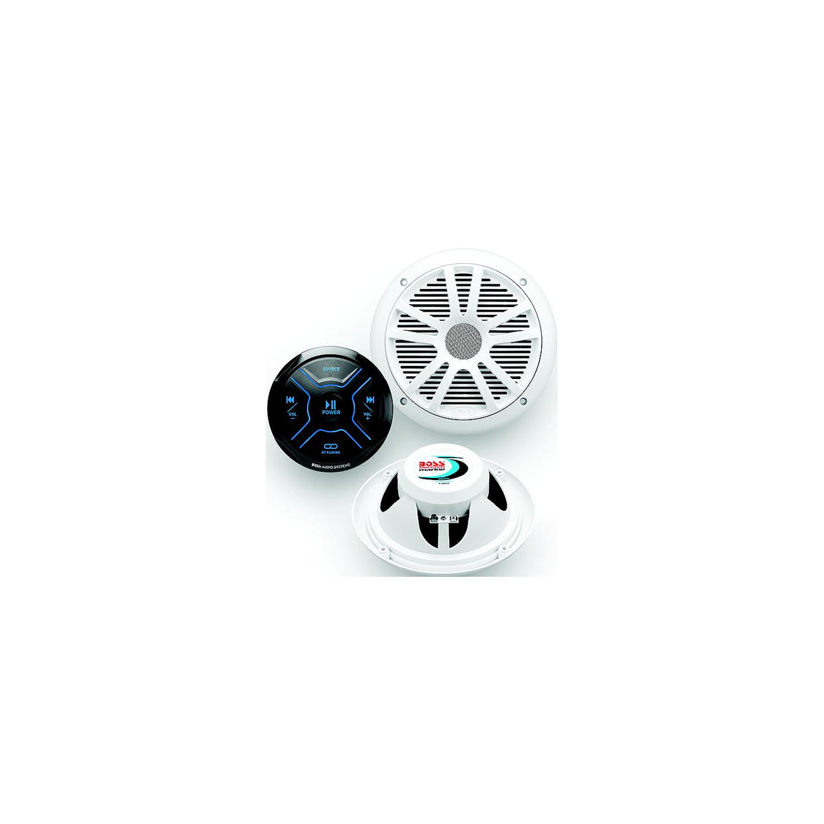 Boss Audio MG150W6 Bluetooth Gauge Receiver Package w/ 6.5″ Marine Speakers