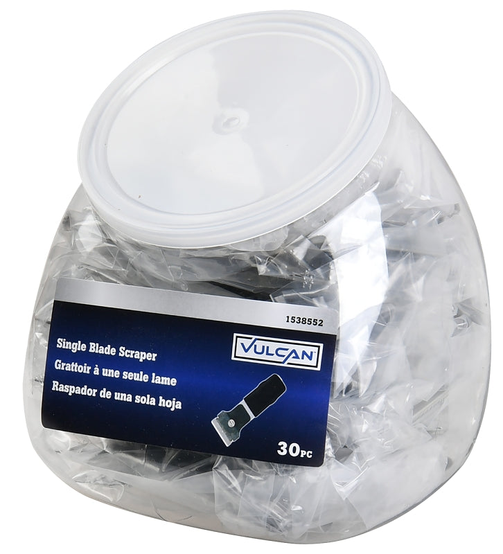 Vulcan JLWFB00013 Scraper, 3/4 in W Blade, Razor Blade, Steel Blade, Steel Handle, 4-1/2 in OAL, Pack of 30