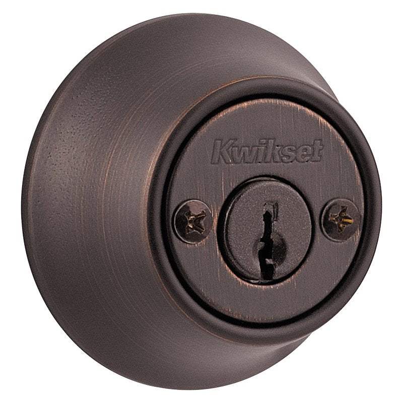 Kwikset 600 Series 665 11P RCAL RCS Deadbolt, 3 Grade, Keyed Key, Zinc, Venetian Bronze, 2-3/8 to 2-3/4 in Backset