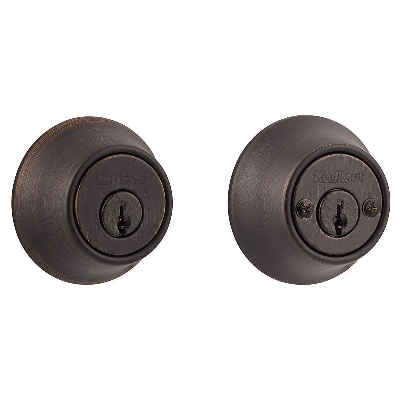 Kwikset 600 Series 665 11P RCAL RCS Deadbolt, 3 Grade, Keyed Key, Zinc, Venetian Bronze, 2-3/8 to 2-3/4 in Backset