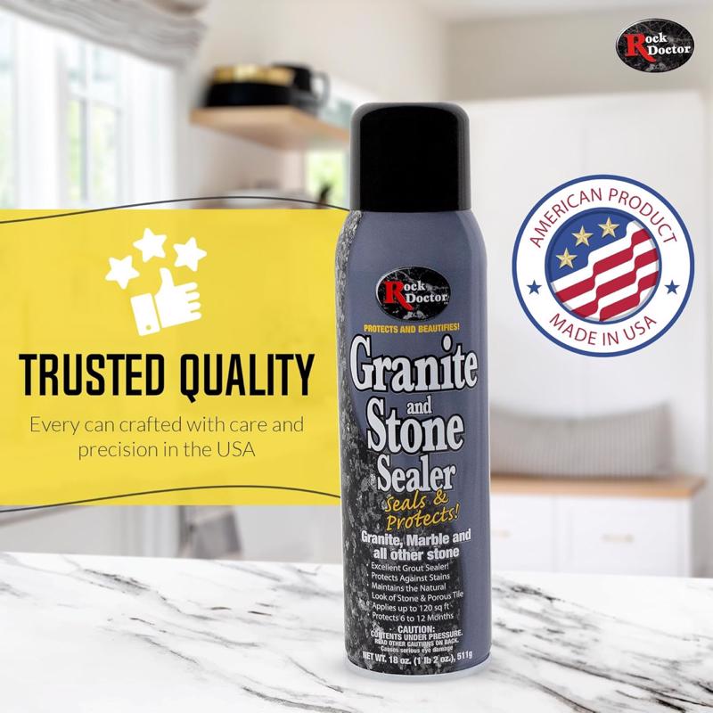 Rock Doctor Clean Scent Granite Sealer 18 oz Spray, Pack of 6