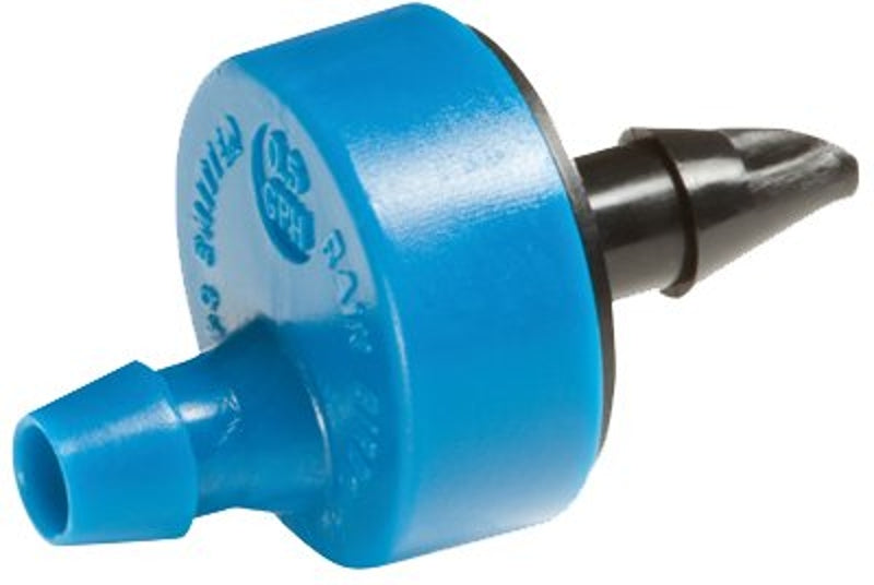 Rain Bird SW05-10PSX Spot Watering Emitter, Self-Piercing, 1/4 x 1/2 in Connection, Barb, Full-Circle, 0.5 gph, Blue