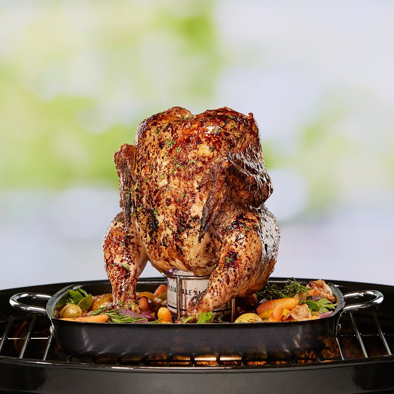 Mr. BAR-B-Q 06126Y Beer Can Chicken Roaster, 6 in W, 6 in D