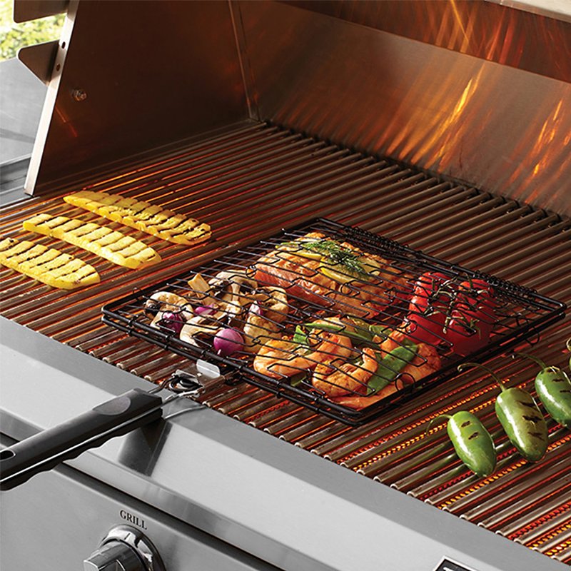Mr. BAR-B-Q 06620Y Flexible Grilling Basket, Steel, Black