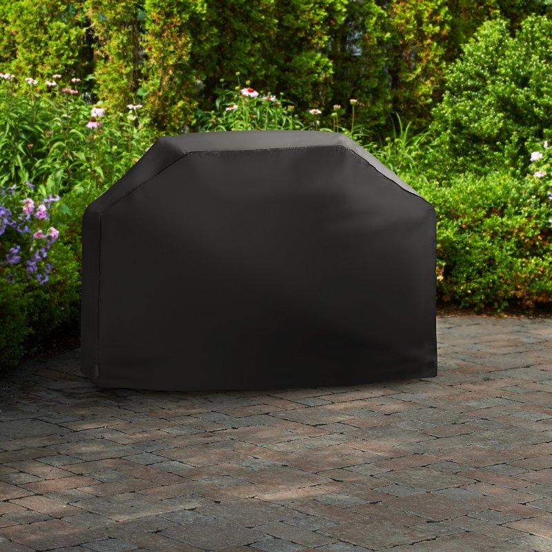 Mr. BAR-B-Q 07423NB Large Grill Cover, 65 in W, 20 in D, 45 in H, Polyester, Black