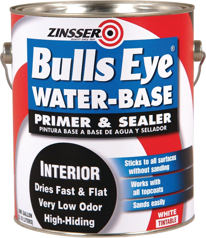 Zinsser 2241 Interior Primer and Sealer, Flat, White, 1 gal Can