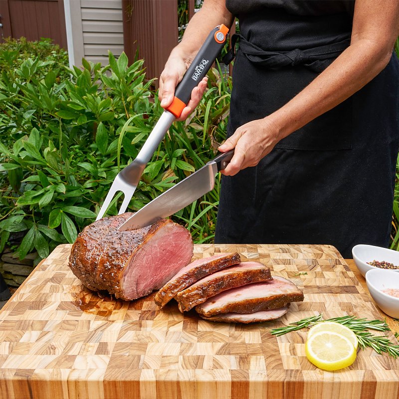 Mr. BAR-B-Q 20171Y Deluxe Grill Fork, Stainless Steel Blade, TPR Handle