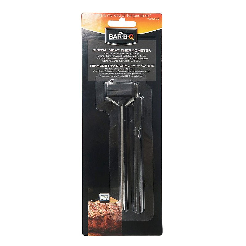 Mr. BAR-B-Q 40294Y Meat Thermometer, Digital Display, Stainless Steel Probe Material, Black