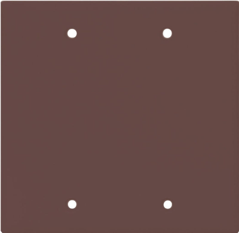 Eaton Wiring Devices 2137B-BOX Blank Wallplate, 4-1/2 in L, 4.56 in W, 0.08 in Thick, 2-Gang, Thermoset, Brown, Pack of 10