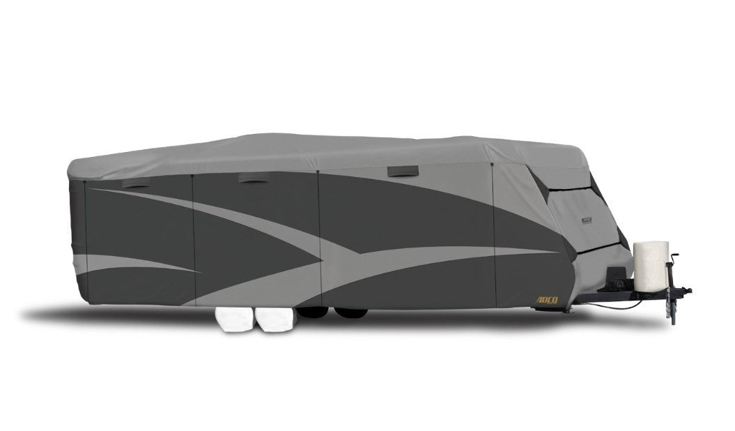 ADCO 94837 Travel Trailer Designer Series UV Hydro Cover, 16'1"-18'4" For R-Pods, Minnie Drop, MPGs, Little Guy Max