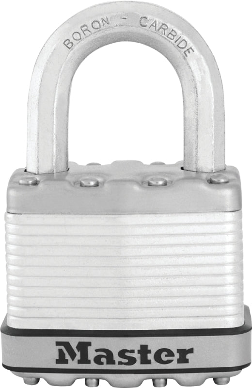 Master Lock Magnum Series M5XKAD Padlock, Keyed Alike Key, 3/8 in Dia Shackle, 1 in H Shackle, Boron Carbide Shackle