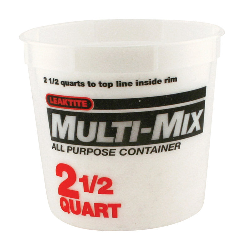 Leaktite Clear 2.5 qt Multi-Mix Container, Pack of 25