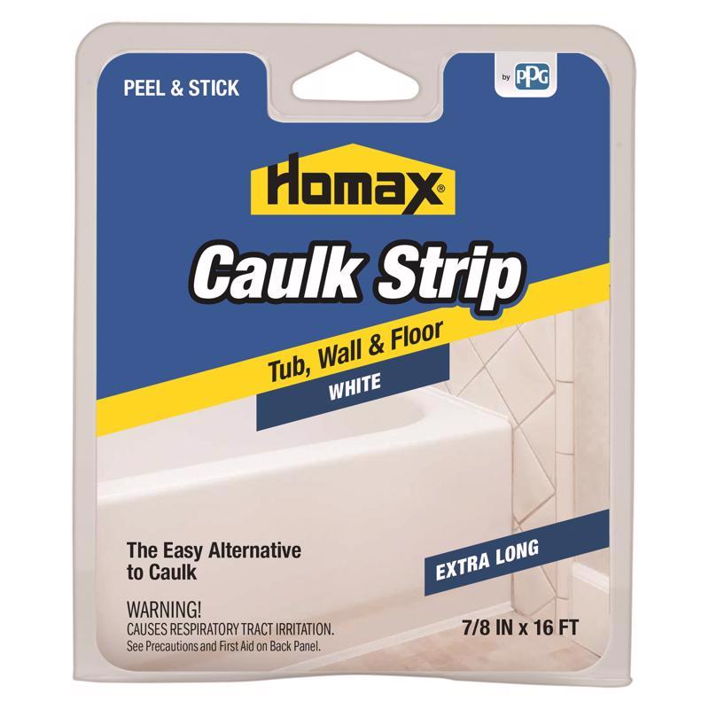 Homax White Silicone Caulk Strips 7/8 in. x 16 ft., Pack of 4