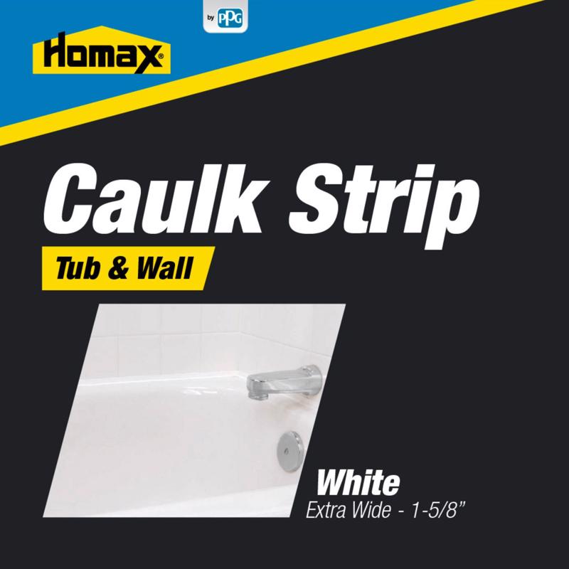 Homax White Silicone Caulk Strips 7/8 in. x 16 ft., Pack of 4