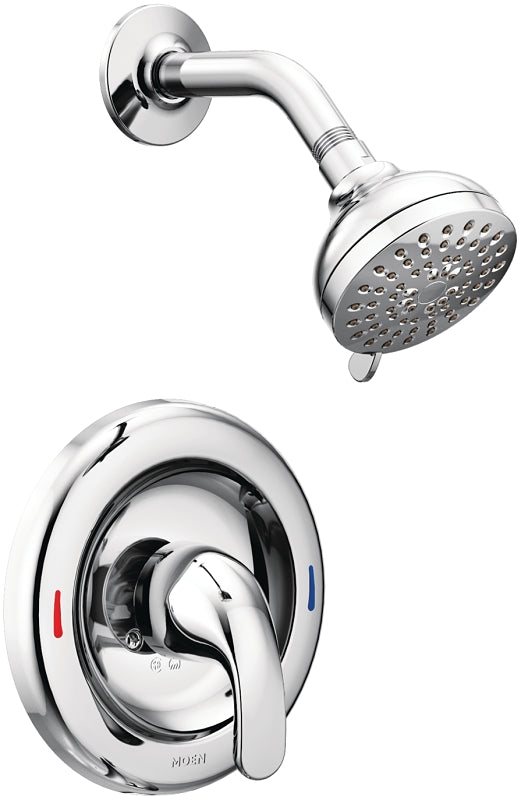 Moen 82604 Shower Faucet, 1.75 gpm, Metal, Chrome Plated, Lever Handle, 1-Handle, ADA Compliant