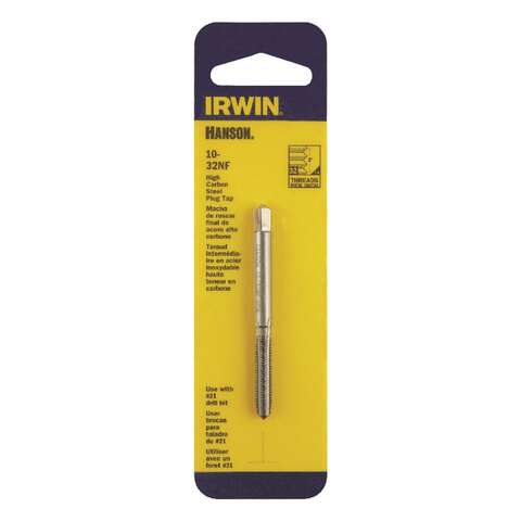 Irwin Hanson High Carbon Steel SAE Plug Tap 10 - 32 1 pc, Pack of 5