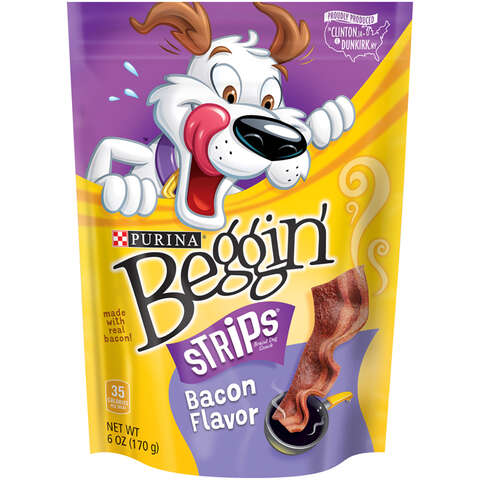 Purina Beggin Strips Bacon Treats For Dog 6 oz 1 pk, Pack of 6