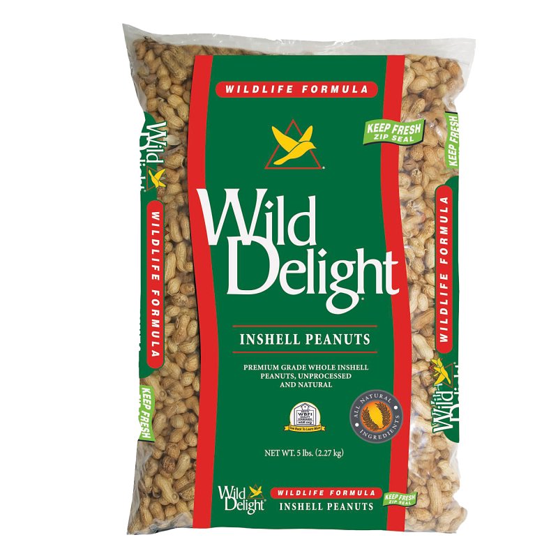 Wild Delight 379050 In shell Peanuts Wild Bird Food, 5 lb, Bag