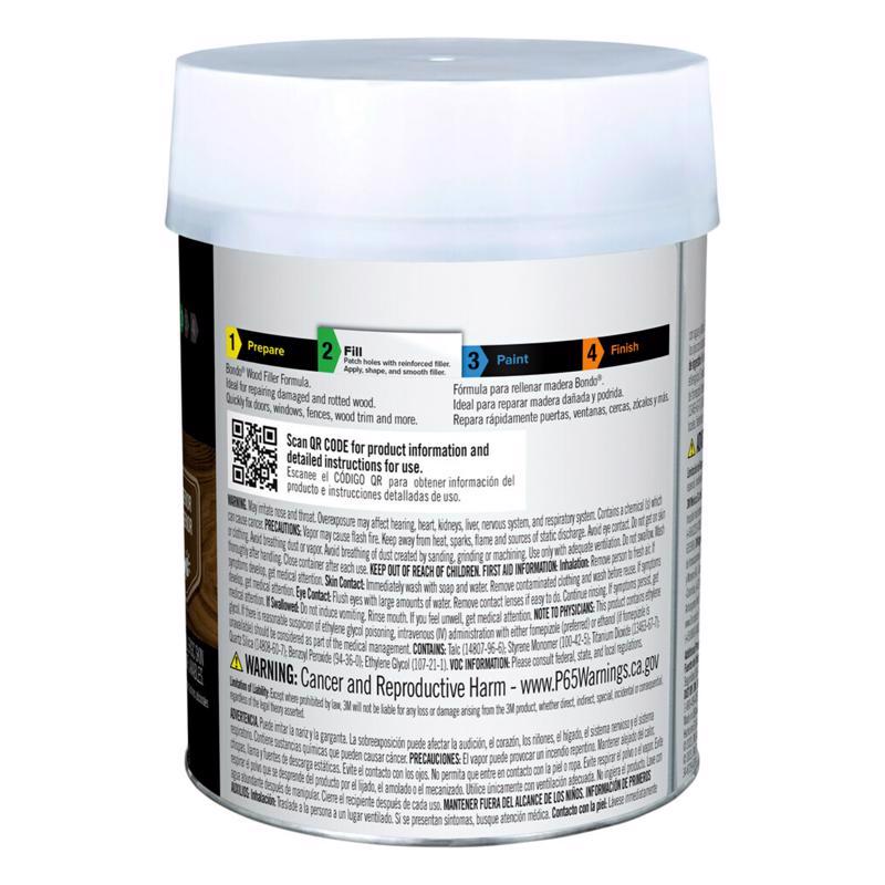 3M Bondo Brown Wood Filler 1 qt, Pack of 6