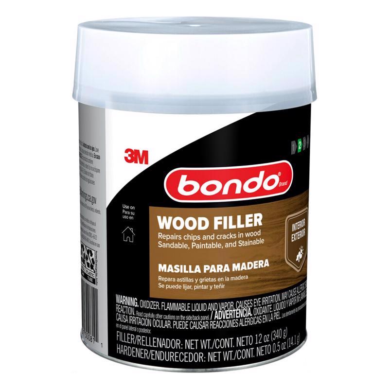 3M Bondo Brown Wood Filler 1 qt, Pack of 6