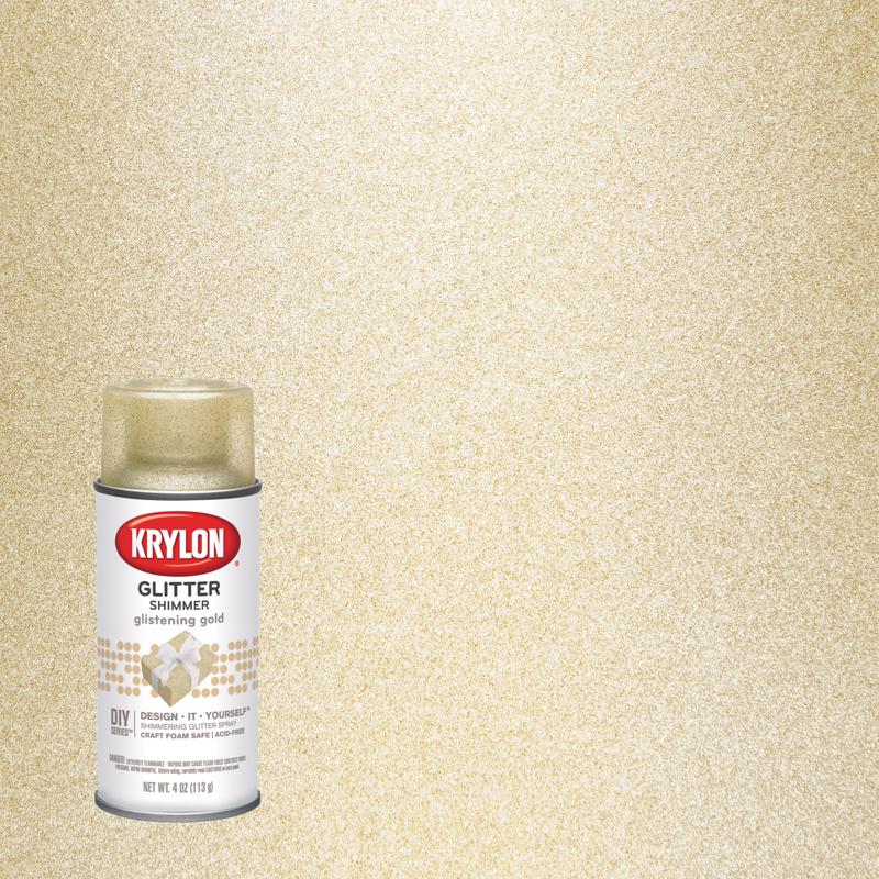 Krylon Glitter Shimmer Glistening Gold Spray Paint 4 oz