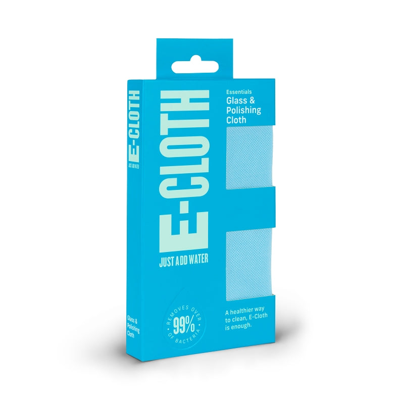 e-cloth 10603AB Polishing Cloth, 16 in L, 20 in W, Polyamide/Polyester, Alaskan Blue