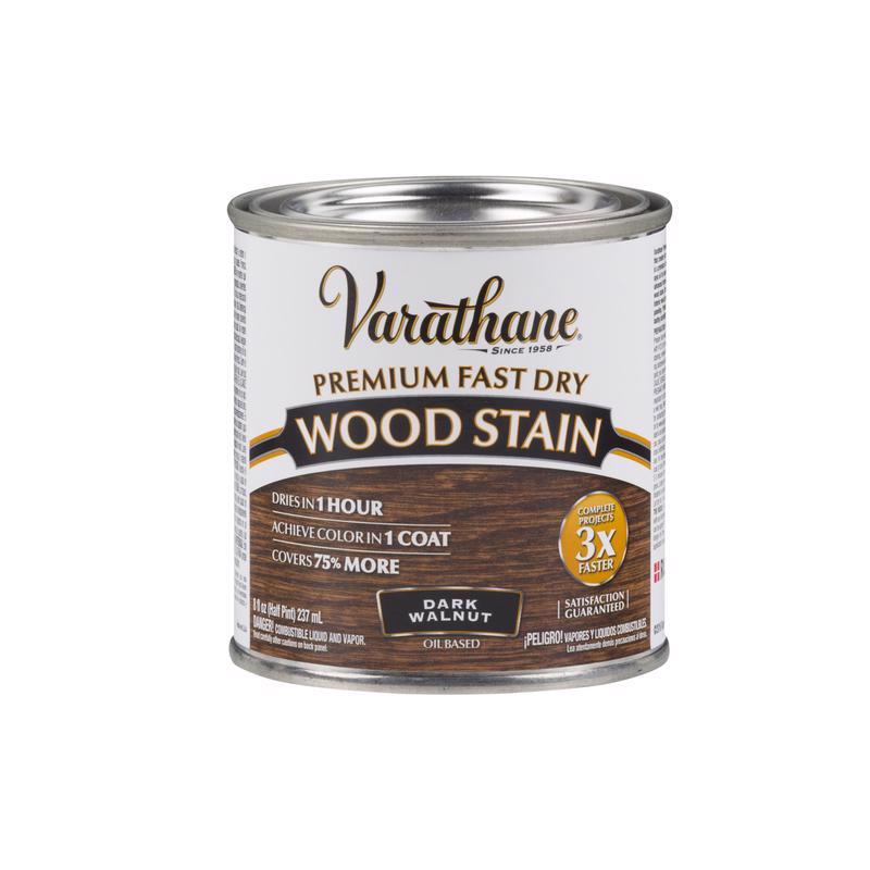 Varathane Premium Dark Walnut Oil-Based Fast Dry Wood Stain 1/2 pt
