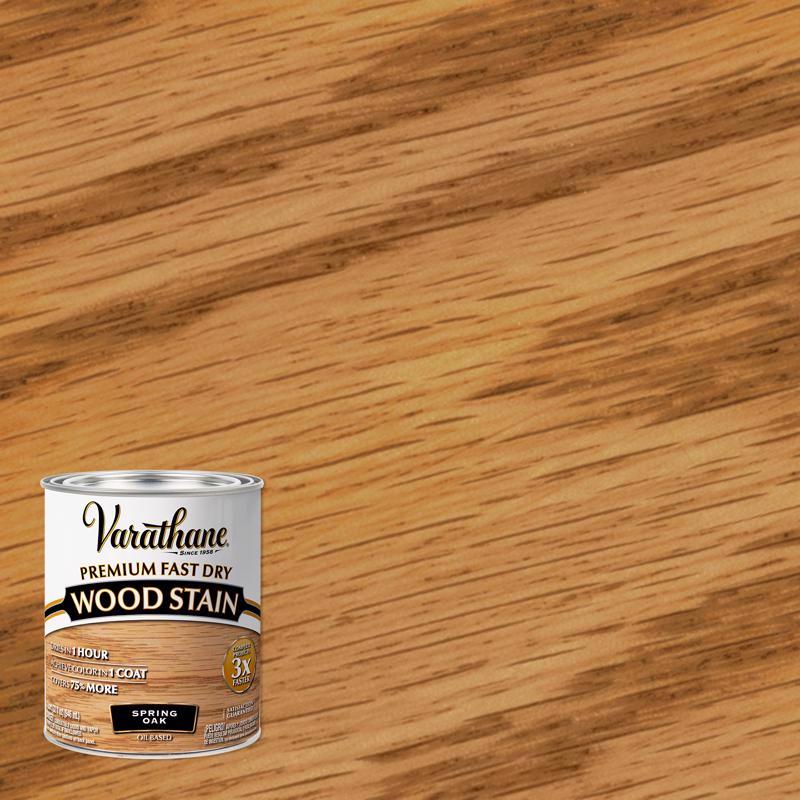 Varathane Semi-Transparent Spring Oak Oil-Based Urethane Modified Alkyd Fast Dry Wood Stain 1 qt, Pack of 2