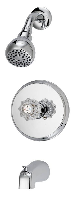 Boston Harbor GU-F1010509CP Tub/Shower, Fixed-Mount Showerhead, 1.75 gpm Showerhead, 1-Spray Setting, 1-Handle