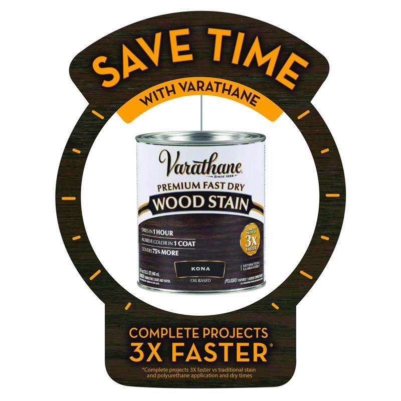 Varathane Premium Golden Mahogany Oil-Based Fast Dry Wood Stain 1 qt, Pack of 2