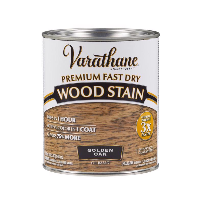 Varathane Semi-Transparent Golden Oak Oil-Based Urethane Modified Alkyd Fast Dry Wood Stain 1 qt, Pack of 2