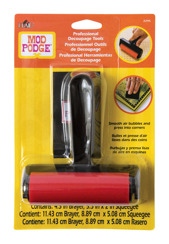 Plaid Mod Podge Black/Red Plastic Decoupage Tool Set