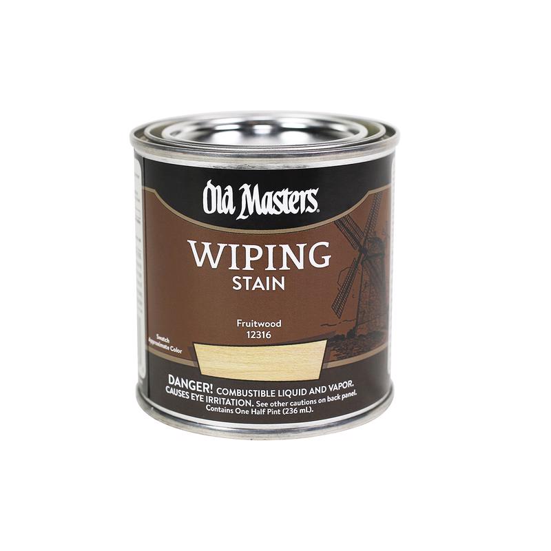 Old Masters Semi-Transparent Fruitwood Oil-Based Wiping Stain 1/2 pt, Pack of 6