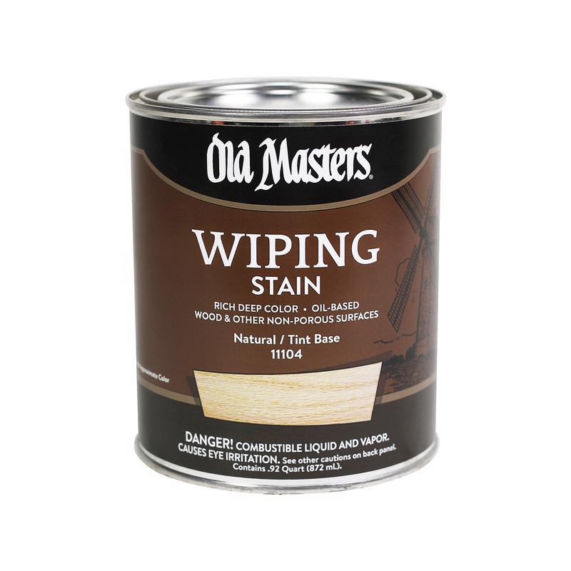 Old Masters Semi-Transparent Natural Oil-Based Wiping Stain 1 qt, Pack of 4