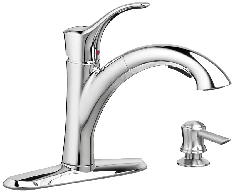 American Standard Mesa Series 9015101.002 Pull-Out Kitchen Faucet with Soap Dispenser, 1.8 gpm, 1-Faucet Handle, Yes