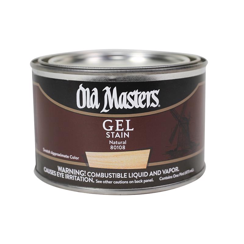 Old Masters Semi-Transparent Natural Oil-Based Alkyd Gel Stain 1 pt, Pack of 4